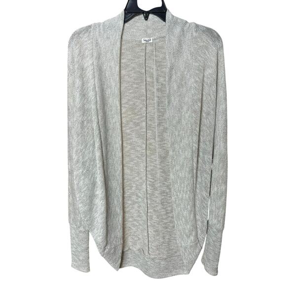 Splendid Silver Metallic Open Knit Cardigan - M - Picture 1 of 5